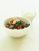 Mushroom, Lamb and Broccoli Rappa Stir Fry