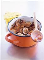 Clams with Garlic Polenta