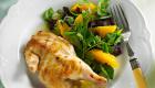 Grilled Spatchcock with a salad of beetroot, orange, watercress & baby herbs