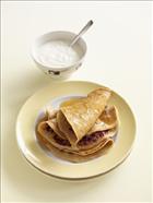 Pomegranate and Oat Pancakes