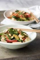 Easy steamed tofu stir fry