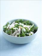 Turkey and spicy rocket and macadamia salad