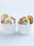 Custard Apple Ice Cream with Baked Apple Slices